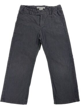 Bonpoint Boys Gray Pinstripe Pants Size 4 | Cotton Twill | Classic Straight Leg